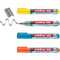 4er Set edding Flipchart Effektmarker "385" Pinselspitze