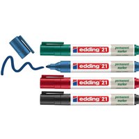 4er Set edding Permanentmarker "21 EcoLine" farbig sortiert