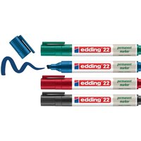 4er Set edding Permanentmarker 22, farbig sortiert