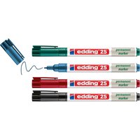 4er Set edding Permanentmarker 25, farbig sortiert