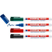 4er Set edding Permanentmarker "400" farbig sortiert