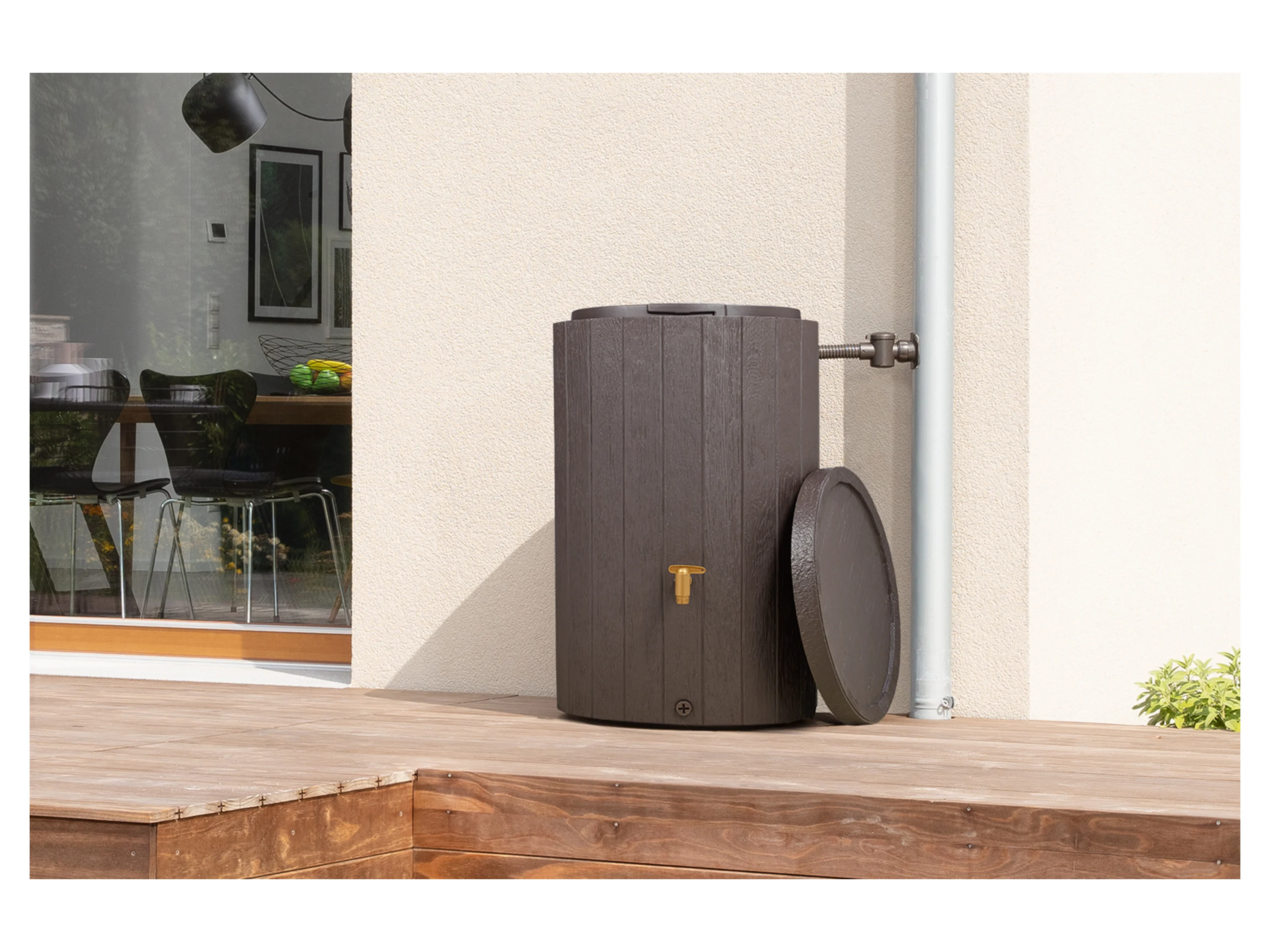 4RAIN Regenspeicher »MADERA«, 220 Liter, braun – Bild 3 von 4