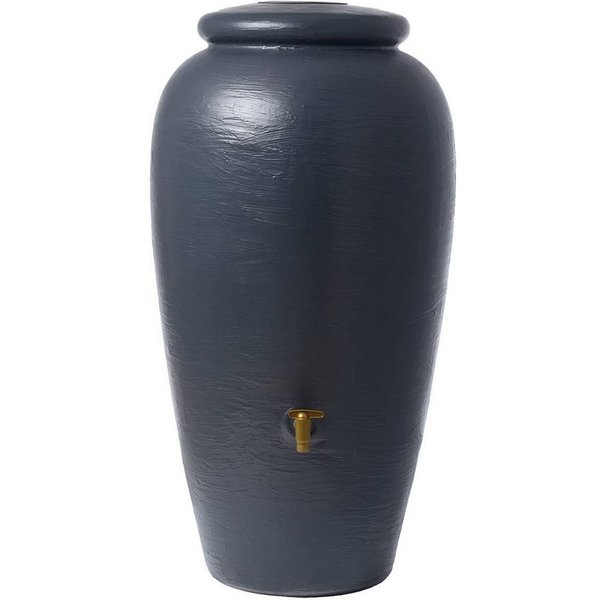 4rain Regentonne Amphora, (Einzeln, Inklusive Auslaufhahn), Amphore,Hahn,grau,Deckelöffnung,Gewindeanschluss