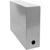 5 Exacompta Archivboxen "Iderama", Griffloch, DIN A4, RB 90 mm, grau