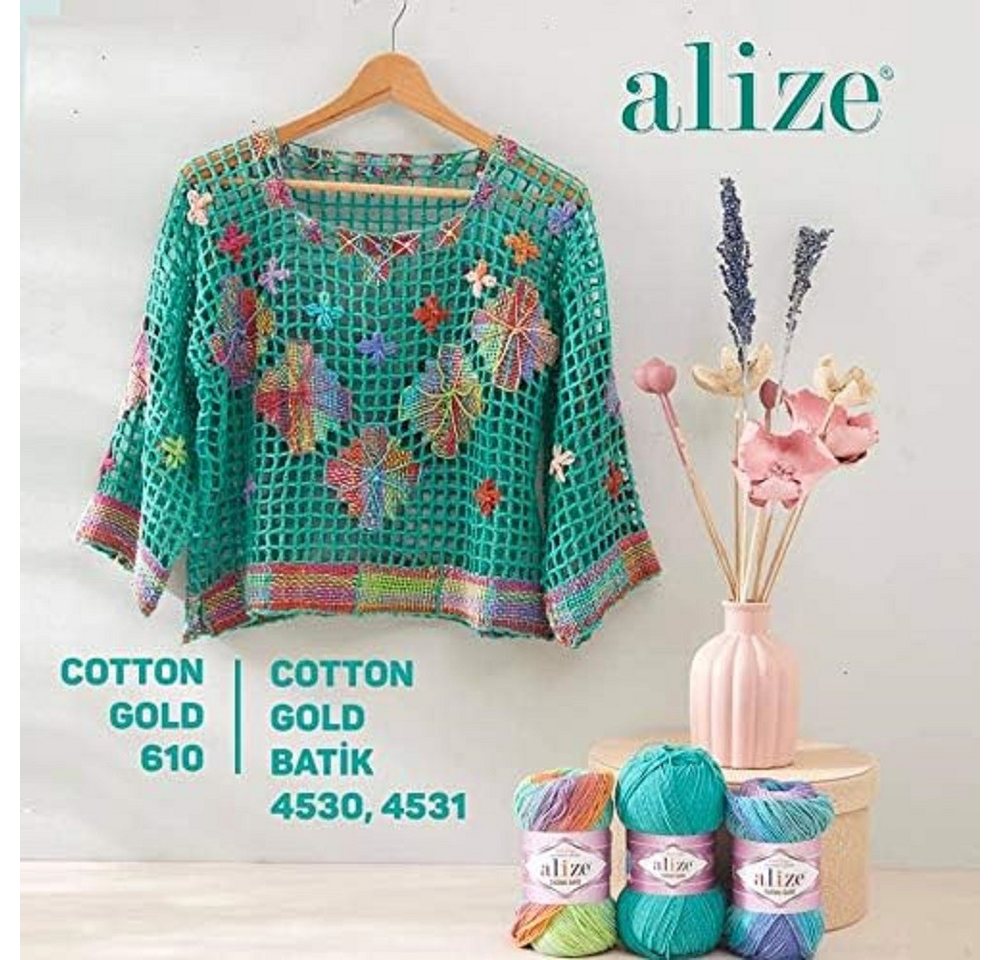 Alize 5 x ALIZE Cotton Gold Häkelwolle, 330 m, Handstrickgarn,Premium Wolle, Amigurumi – Bild 5 von 5