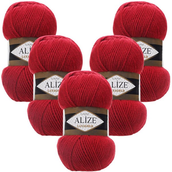 Alize 5 x ALIZE Lanagold Häkelwolle, 240 m, Handstrickgarn,Yarn,Strickgarn,Häkeln