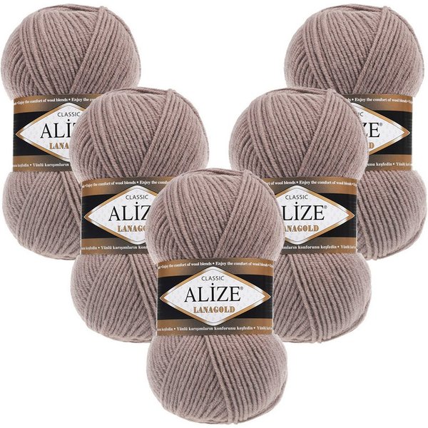 Alize 5 x ALIZE Lanagold Häkelwolle, 240 m, Handstrickgarn,Yarn,Strickgarn,Häkeln