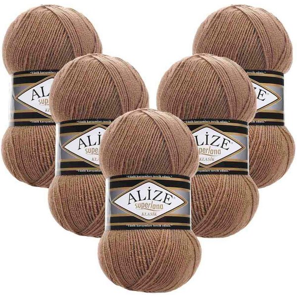 Alize 5 x ALIZE Superlana Klasik Häkelwolle, 280 m