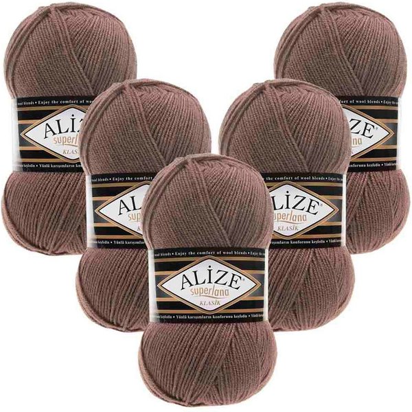 Alize 5 x ALIZE Superlana Klasik Häkelwolle, 280 m
