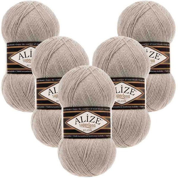 Alize 5 x ALIZE Superlana Klasik Häkelwolle, 280 m