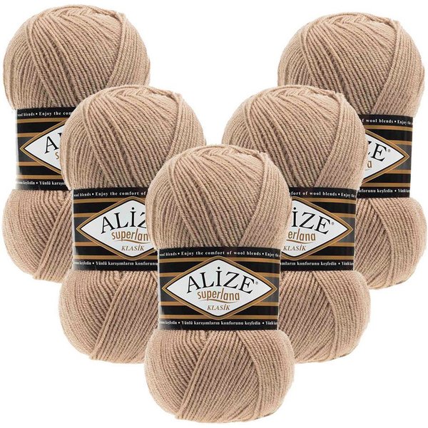 Alize 5 x ALIZE Superlana Klasik Häkelwolle, 280 m