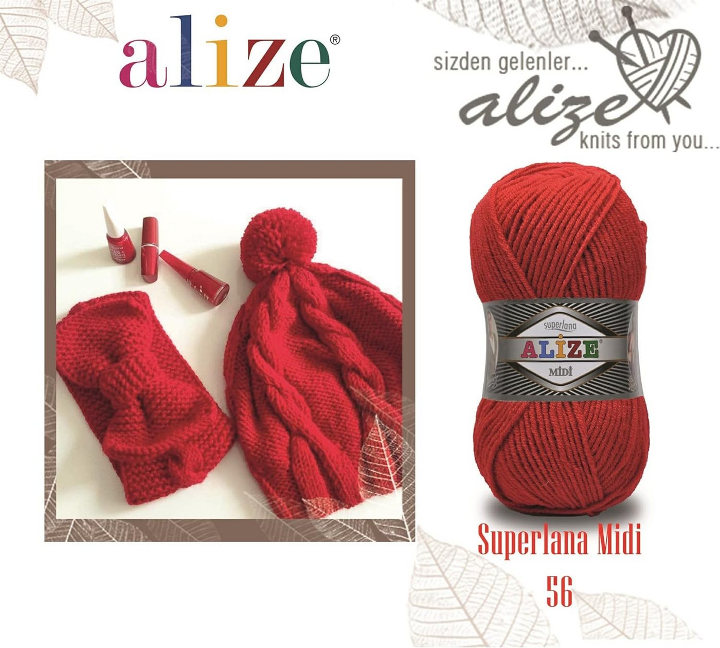 Alize 5 x ALIZE Superlana Midi Häkelwolle, 170 m, Yarn,Strickgarn,Handstrickgarn – Bild 4 von 5