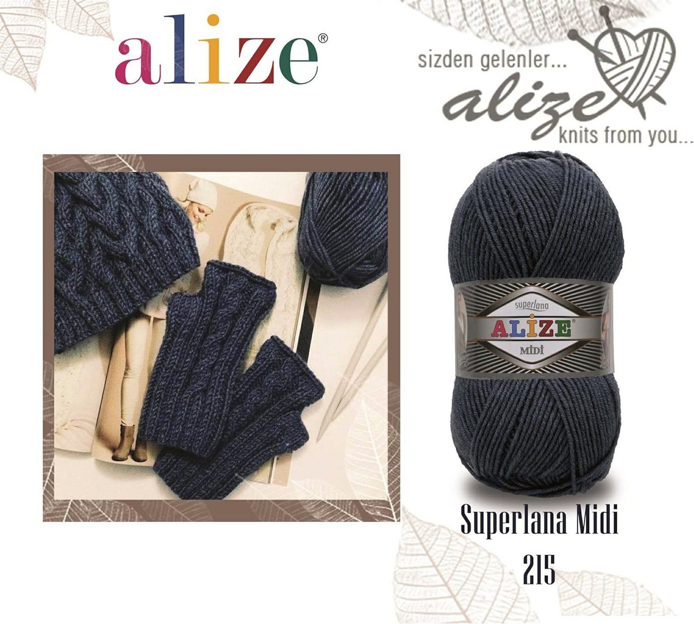 Alize 5 x ALIZE Superlana Midi Häkelwolle, 170 m, Yarn,Strickgarn,Handstrickgarn – Bild 2 von 5