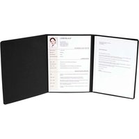50 Exacompta Bewerbungsmappen, Leinenoptik, Prägung, 400 g/m², DIN A4, 2 Klemmsch.,schwarz