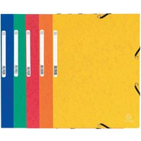 50 Exacompta Sammelmappen, Colorspan-Karton, 355 g/m², DIN A4, Gummizug, 3 Klap., sortiert