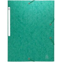 50 Exacompta Sammelmappen "Scotten", 425 g/m², DIN A4, Gummizug, 3 Klappen, grün