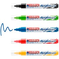 5er Set edding Acrylmarker "Acrylic 5100" basic, Rundspitze 2-3mm, farbig sortiert