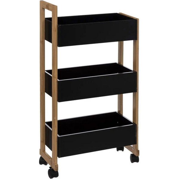 5five Simply Smart Badregal Badezimmerwagen, Bambusschrank BAMBOO - 3 Ebenen