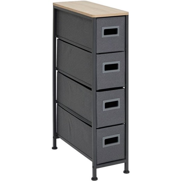 5five Simply Smart Badregal Badregal mit 4 Textilschubladen, 48x20x75 cm - 5five Simple Smart