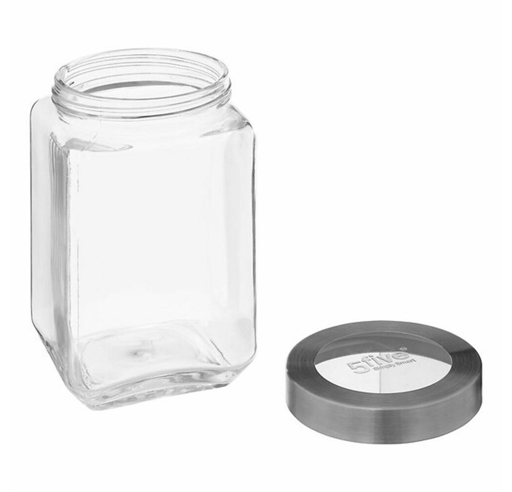 5five Simply Smart Einmachglas Miro 1.6 L, Glas, Stahl, Acryl – Bild 2 von 2