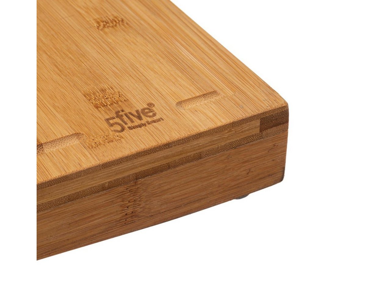 5five Simply Smart Schneidebrett Schneidebrett aus Bambus mit Anschlagkante, 52 x 58 cm, Bambus, (Küchenbrett) – Bild 2 von 4