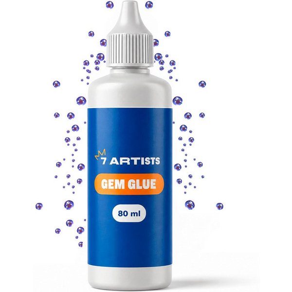 7 Artists Bastelkleber Strassstein Kleber Schmucksteinkleber Transparent 80ml - Wasserfester, Schmucksteinkleber