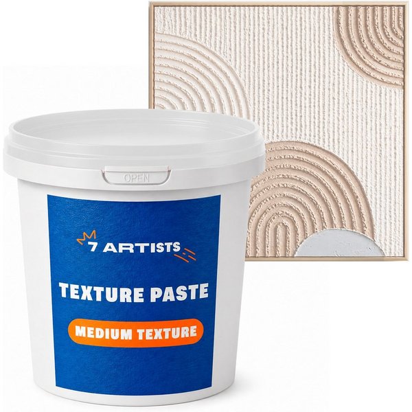 7 Artists Malpaste Texture Strukturpaste Fein für Acrylmalerei, Strukturpaste Leinwand