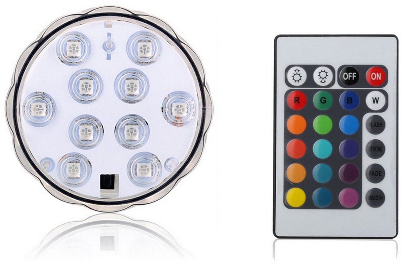 7even Discolicht LED Untersetzer mit Fernbedienung (Doppelpack) 2 Stück – Bild 2 von 3
