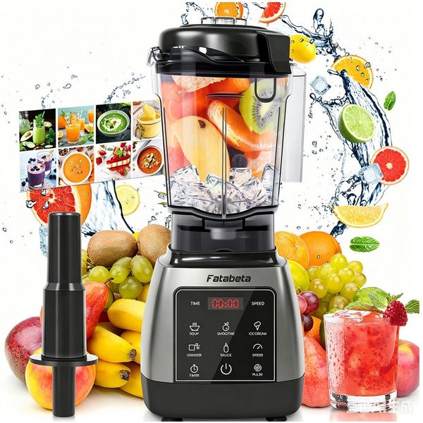 7MAGIC Standmixer Pulsfunktion, Timer, 5 intelligentes Programm Smoothie Maker, 2000 W, max. 28.000 U/min Hochleitungsmixer mit Touchpanel LED Display
