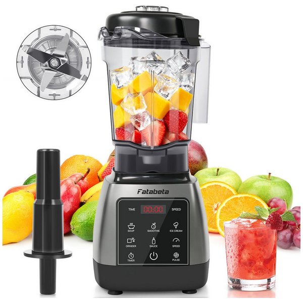 7MAGIC Standmixer Touchscreen Smoothie Mixer, 9 Gang, Auto Programm, 2000,00 W, Multifunktionsmixer für Smoothie, Sauce, Eiscreme, Schleifen