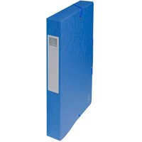 8 Exacompta Archivboxen, Colorspan-Karton, 600 g/m², DIN A4, Gummizug, RB 40 mm, blau