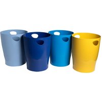 8 Exacompta Papierkörbe Ecobin "BeeBlue", 15 l, sortiert