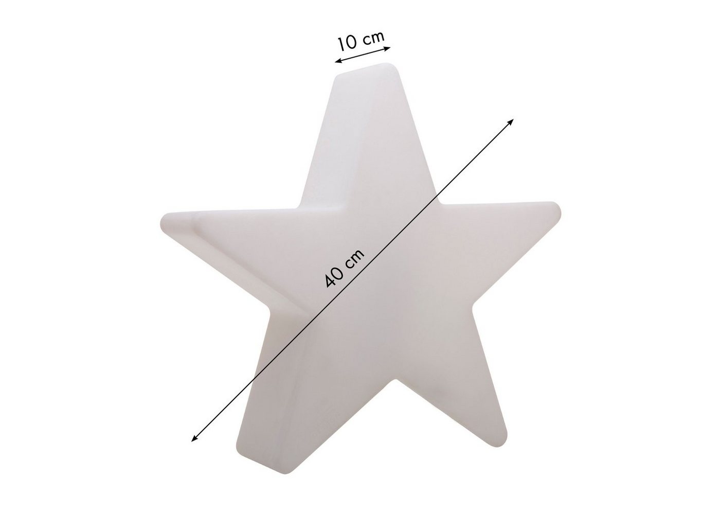 8 seasons design LED Stern Shining Star, LED wechselbar, 40 cm, weiß, In- und Outdoor – Bild 4 von 5