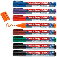 8er Set edding Whiteboardmarker "360" farbig sortiert