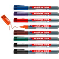 8er Set edding Whiteboardmarker "361" farbig sortiert