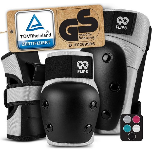 99FLIPS Protektoren-Set DIVE Protektoren Set Erwachsene Skateboard Inline Skates, Longboard (Protektoren Set Skateboard Erwachsene, 6-tlg., Inliner Schoner Knie