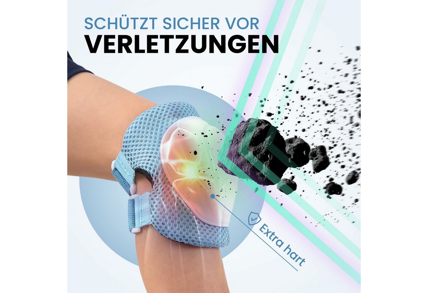 99FLIPS Protektoren-Set Schoner Inliner skates Kinder Set Skateboard Protektoren Schützer (Knieschoner Kinder Schutzausrüstung für Rollschuhe & Skateboard, 6-tl – Bild 4 von 5