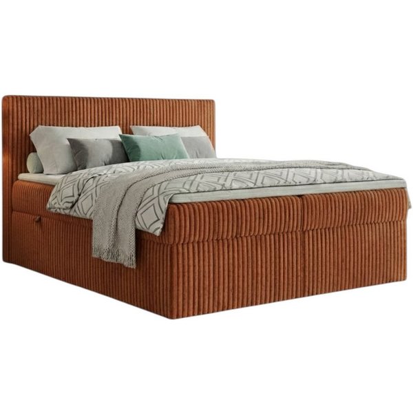 A&J MöbelLand GmbH Boxspringbett RALF mit Bettkasten, Topper und gepolstertem Kopfteil. (Boxspringbett mit Bettkasten und gepolstertem Kopfteil)
