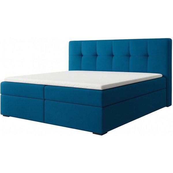 A&J MöbelLand GmbH Boxspringbett REF mit Bettkasten, Topper und gepolstertem Kopfteil. (Boxspringbett mit Bettkasten und gepolstertem Kopfteil. Inclusive Topper