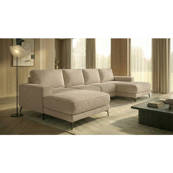 A&J MöbelLand GmbH Ecksofa VALTOR mit Schlaffunktion, Bonellfederkern und Bettkasten, TOP ANGEBOT!