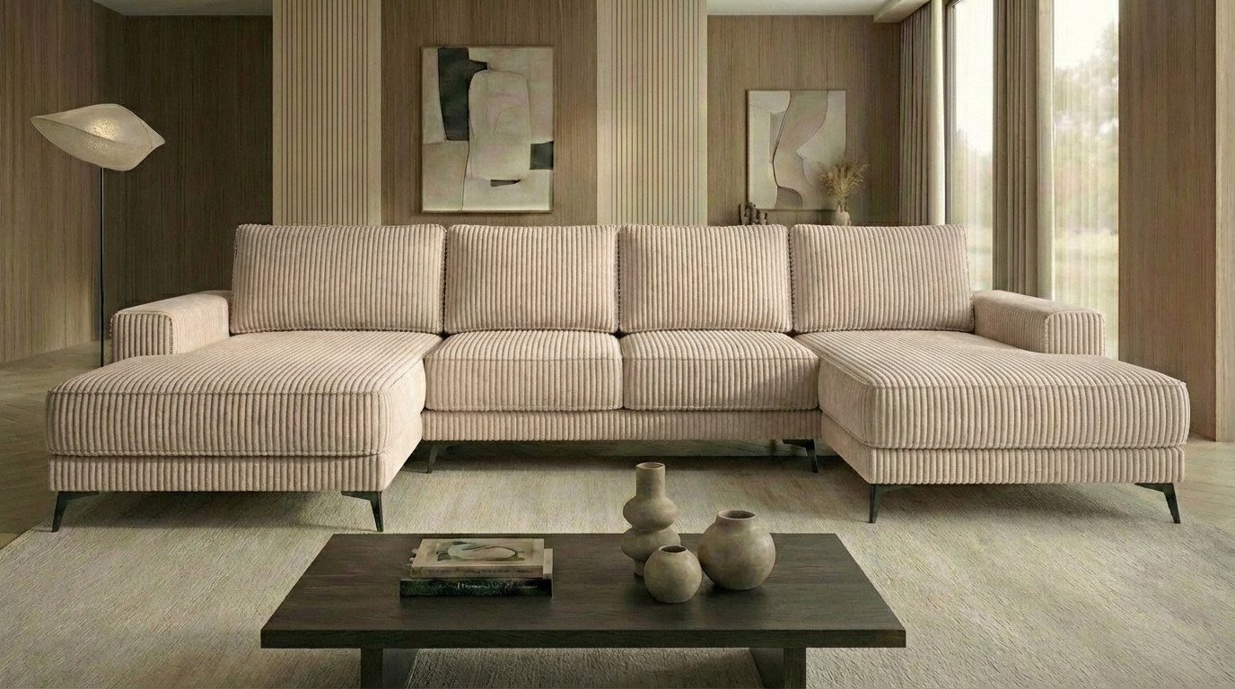 A&J MöbelLand GmbH Ecksofa VALTOR mit Schlaffunktion, Bonellfederkern und Bettkasten, TOP ANGEBOT! – Bild 2 von 5