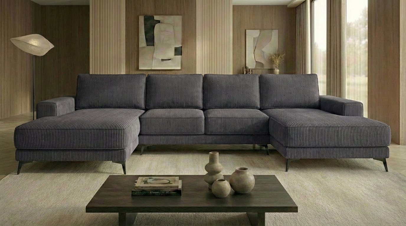 A&J MöbelLand GmbH Ecksofa VALTOR mit Schlaffunktion, Bonellfederkern und Bettkasten, TOP ANGEBOT! – Bild 2 von 5