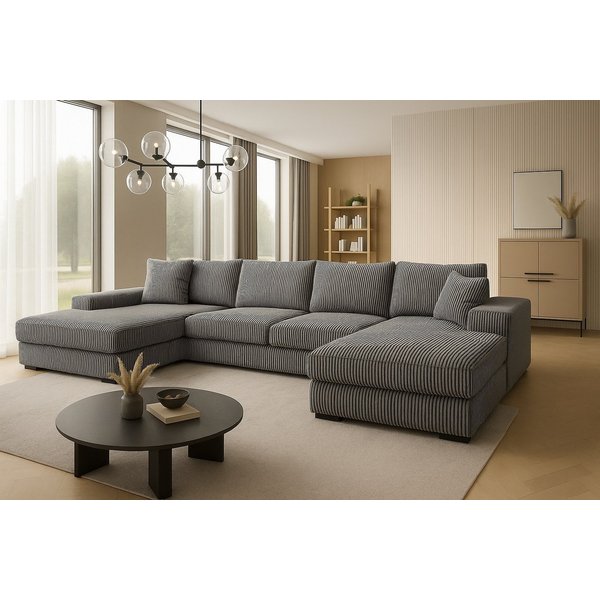 A&J MöbelLand GmbH Ecksofa VIENA 328x182 cm mit Schlaffunktion, Bonellfederkern und Bettkasten, TOP ANGEBOT!