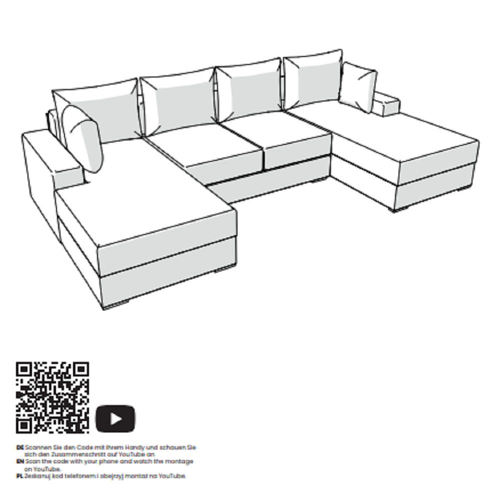 A&J MöbelLand GmbH Ecksofa VIENA 328x182 cm mit Schlaffunktion, Bonellfederkern und Bettkasten, TOP ANGEBOT! – Bild 5 von 5