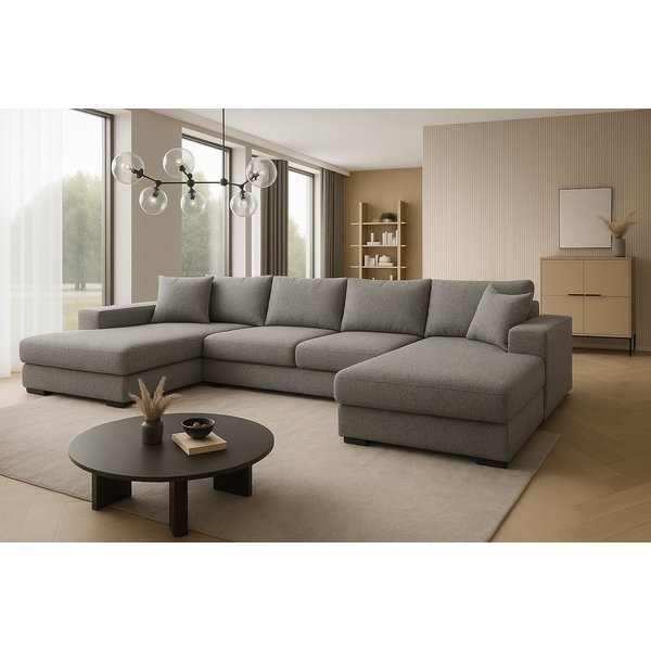 A&J MöbelLand GmbH Ecksofa VIENA 328x182 cm mit Schlaffunktion, Bonellfederkern und Bettkasten, TOP ANGEBOT!