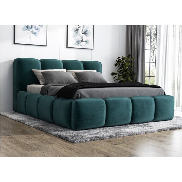 A&J MöbelLand GmbH Polsterbett DANA mit Matratze, Lattenrost und Bettkasten. (Bett mit Kopfteil. Matratze und Lattenrost gratis! Bettkasten mit großem Stauraum.