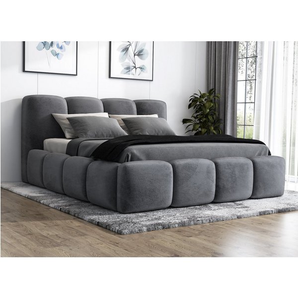 A&J MöbelLand GmbH Polsterbett DANA mit Matratze, Lattenrost und Bettkasten. (Bett mit Kopfteil. Matratze und Lattenrost gratis! Bettkasten mit großem Stauraum.