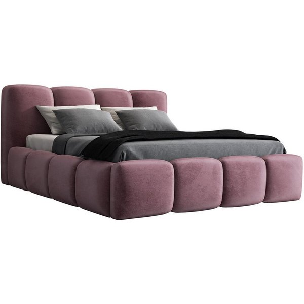 A&J MöbelLand GmbH Polsterbett DANA mit Matratze, Lattenrost und Bettkasten. (Bett mit Kopfteil. Matratze und Lattenrost gratis! Bettkasten mit großem Stauraum.