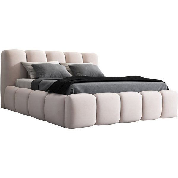 A&J MöbelLand GmbH Polsterbett SONIC mit Matratze, Lattenrost und Bettkasten. (Bett mit Kopfteil. Matratze und Lattenrost Inclusive! Bettkasten mit großem Staur