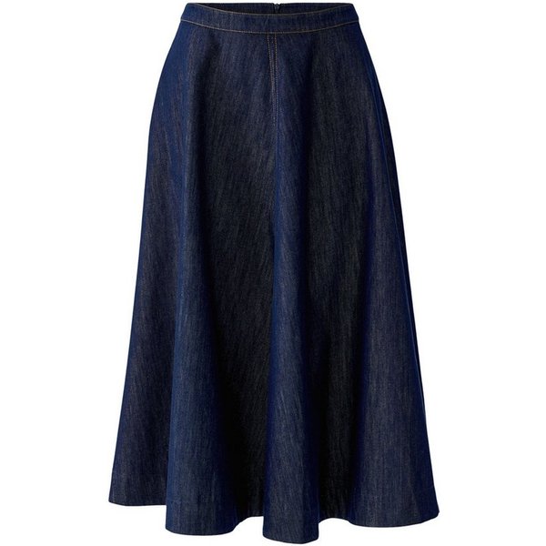Oui A-Linien-Rock Oui weit schwingender Jeansrock im Raw Denim (1-tlg)
